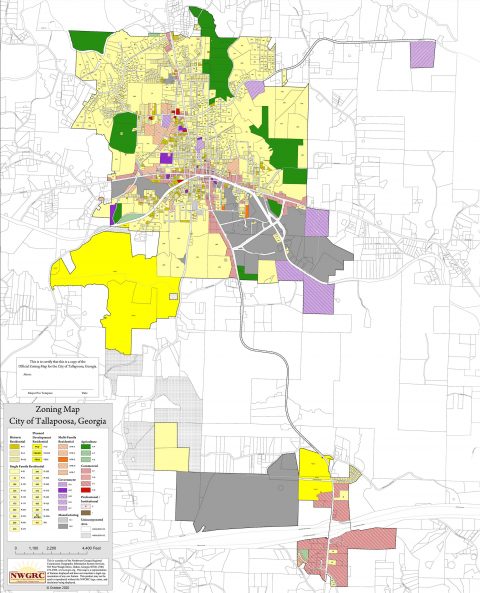 Tallapoosa Zoning Map - City Of Tallapoosa Georgia