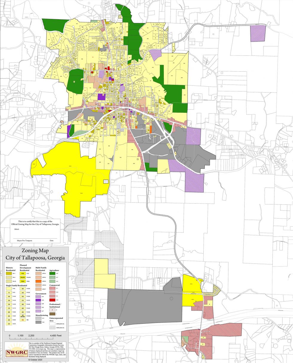 Tallapoosa Zoning Map - City Of Tallapoosa, Georgia